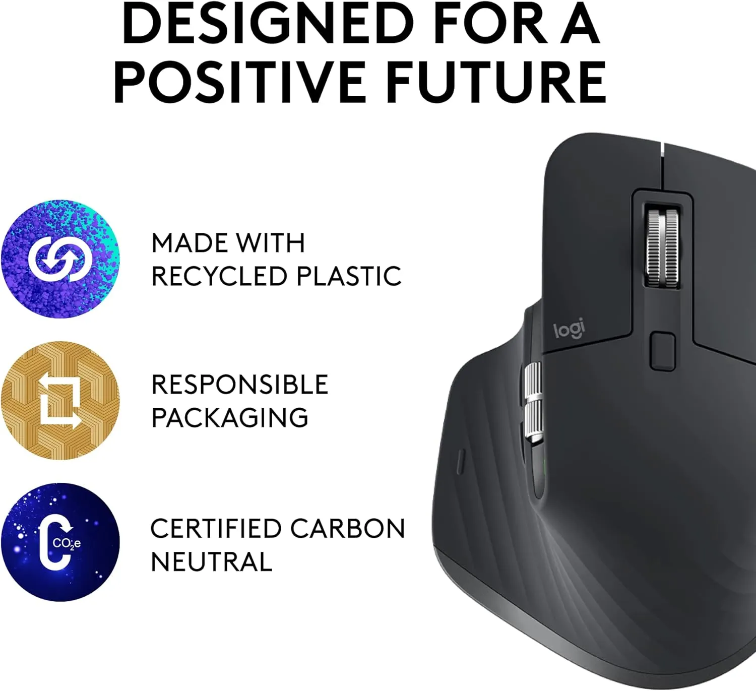 Logitech MX Master 3S Performance Wireless Mouse with Quiet Clicks | MagSpeed Scrolling | All-Day Comfort