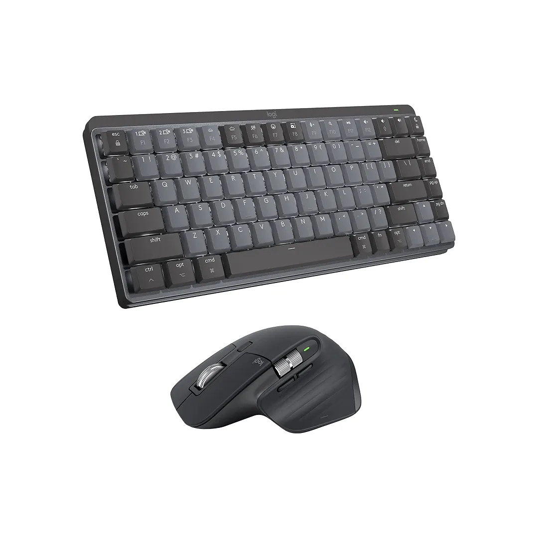 Logitech MX MECHANICAL Mini Wireless Illuminated Keyboard (Linear Red Switches) & MX MASTER 3S Wireless Mouse Combo