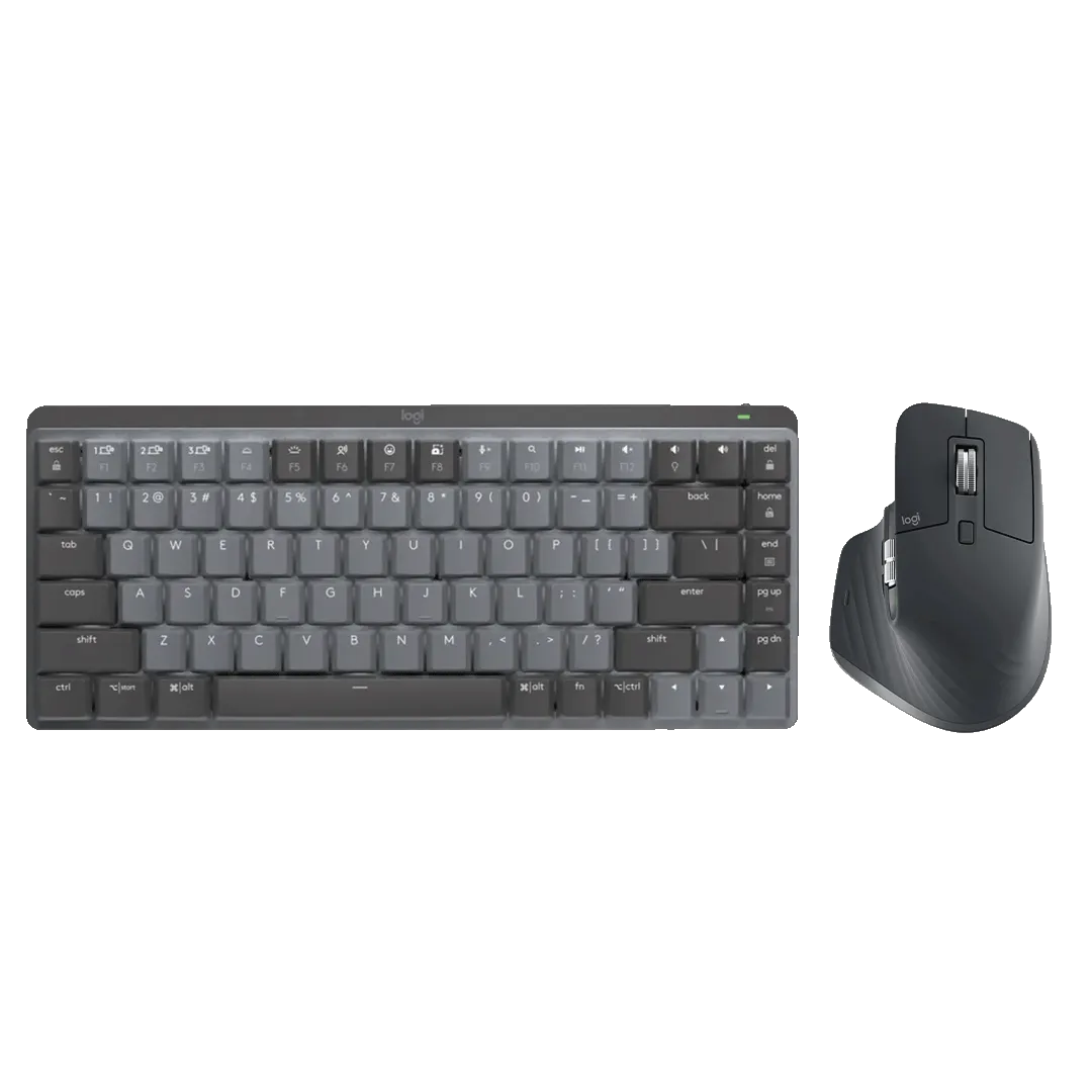 Logitech MX MECHANICAL Mini Wireless Illuminated Keyboard (Linear Red Switches) & MX MASTER 3S Wireless Mouse Combo