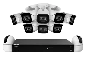 Lorex Fusion 4K 16-Channel 3TB Wired NVR System with 8 Cameras   Two 2K Pan-Tilt Wi-Fi Indoor Cameras