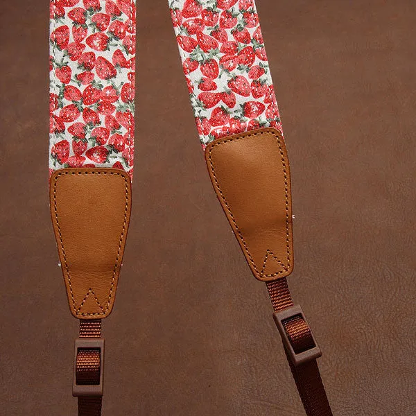 Lovely Strawberry Cowboy Handmade Leather Camera Strap 7120