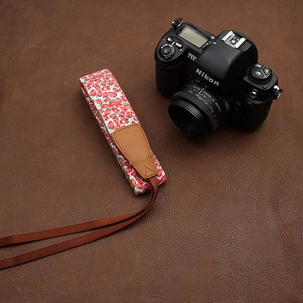 Lovely Strawberry Cowboy Handmade Leather Camera Strap 7120