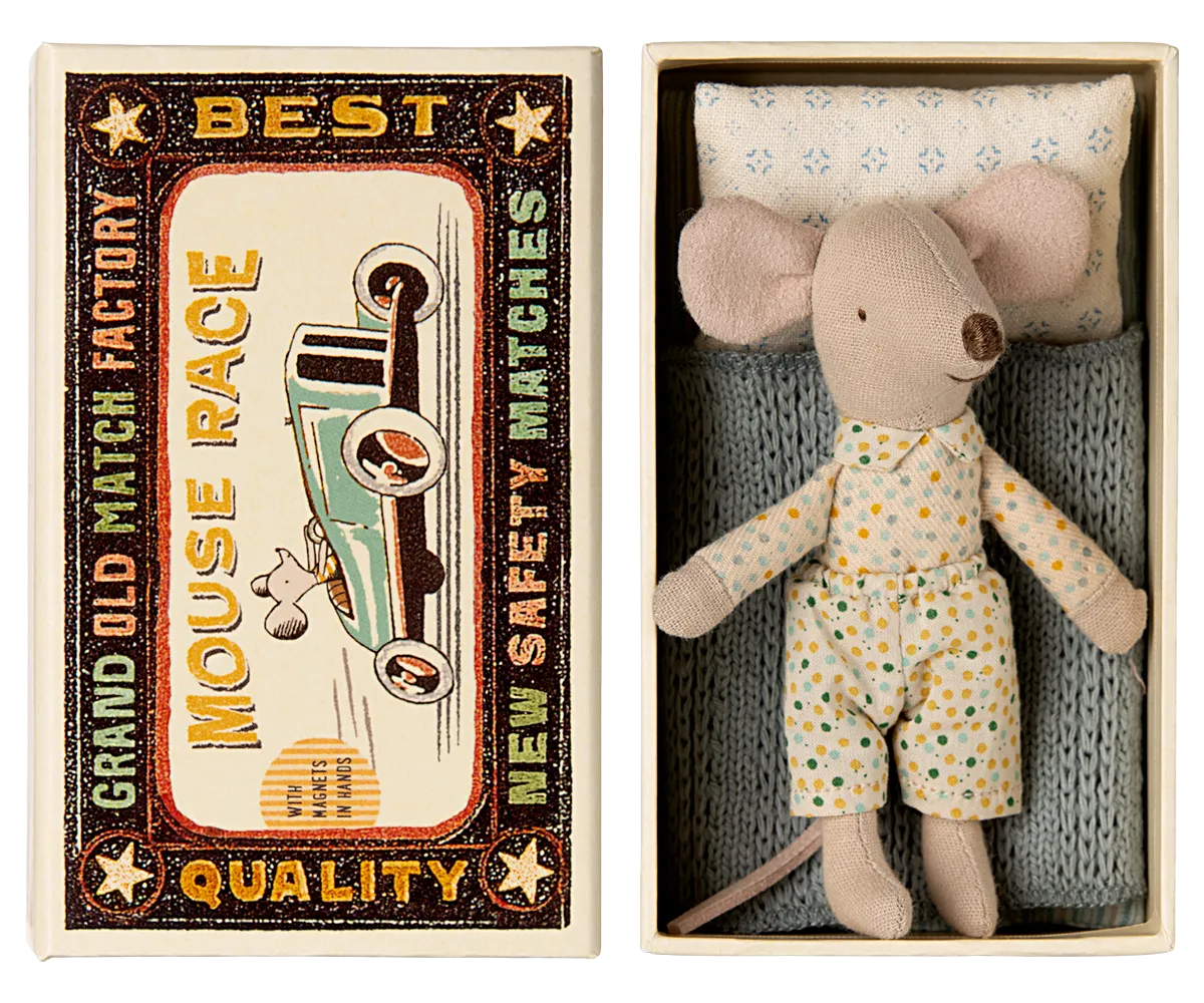 Maileg Little Brother Mouse in a Matchbox