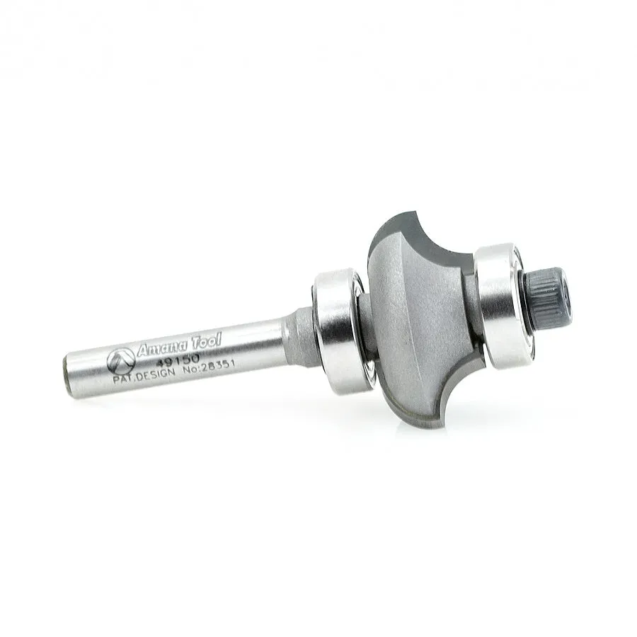 Matching Corner Round⁄Cove Router Bit | 1⁄4 Radius x 1 1⁄8 Dia x 17⁄32 x 1⁄4 Shank | 49150 | 738685491508