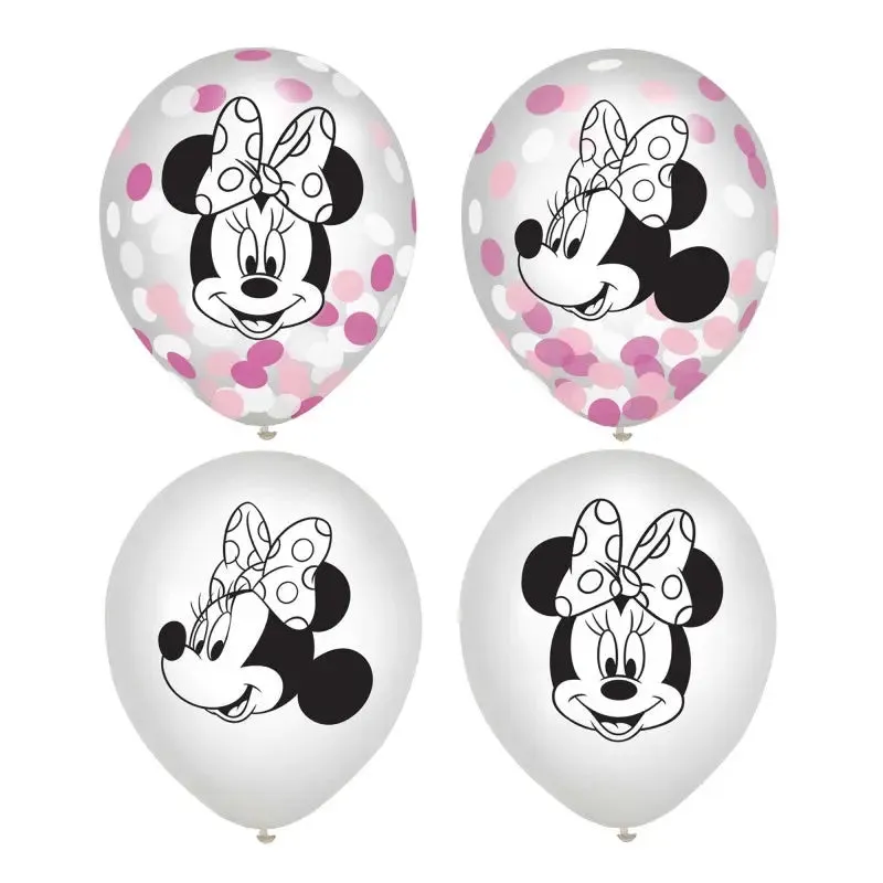 Minnie Mouse Forever Confetti Balloons - Pack of 6