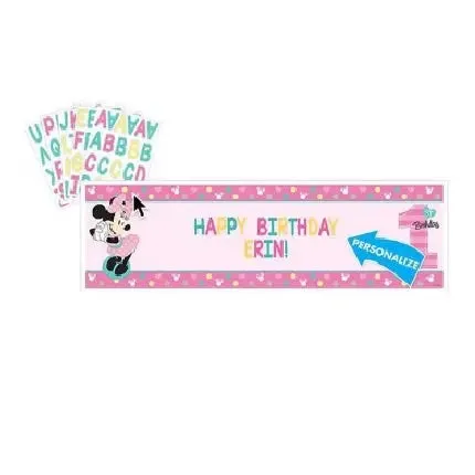 Minnie Mouse Fun to be One Personalised Banner Kit