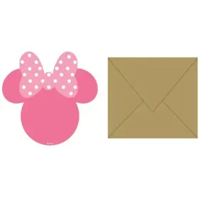 Minnie Mouse Invitations - 8 Pkt