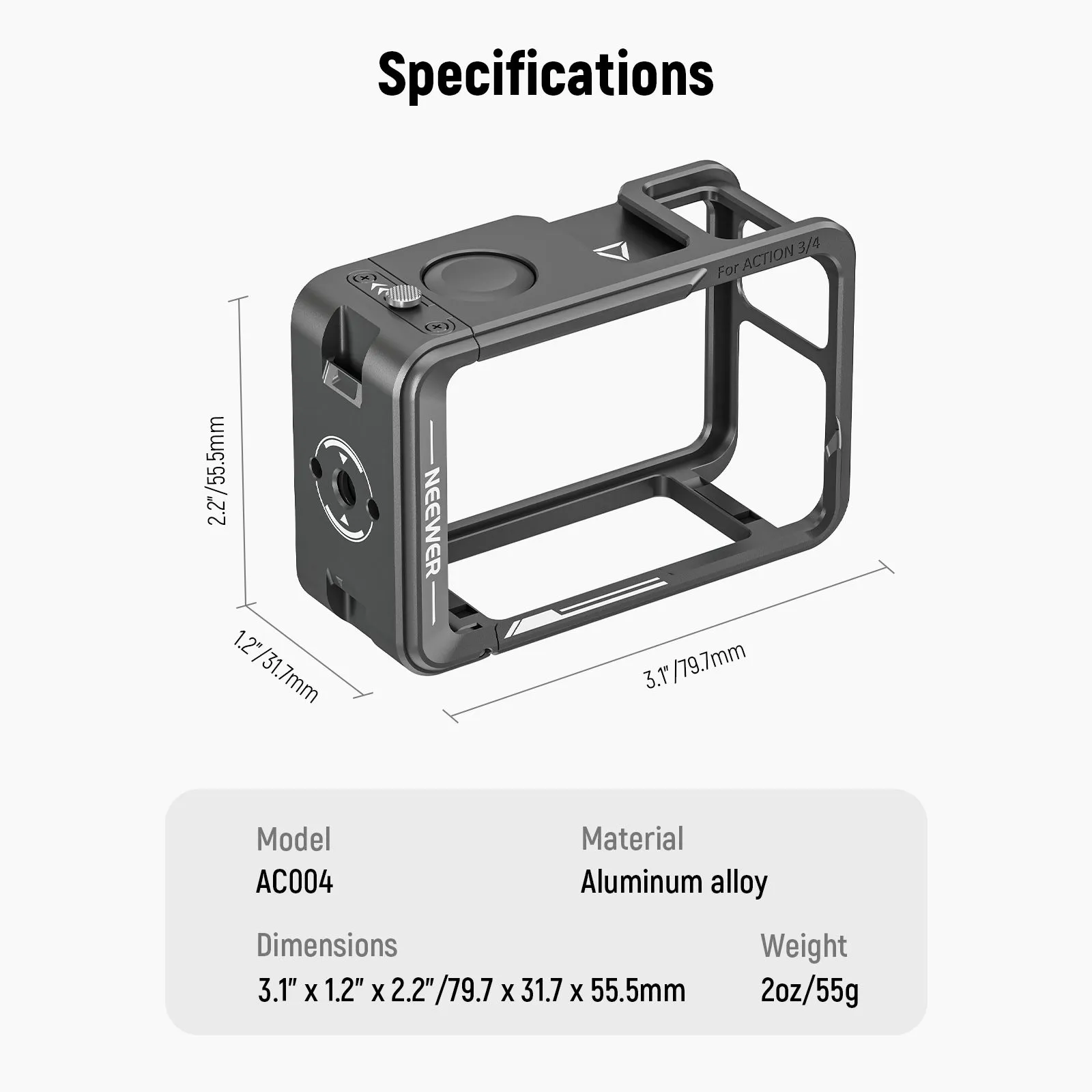 NEEWER AC004 Action 4 Action 3 Camera Cage