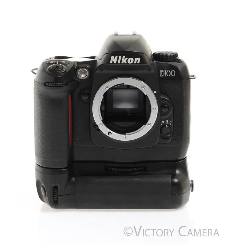 Nikon D100 6.1MP Digital SLR Camera w/ Battery Grip   2 Batteries