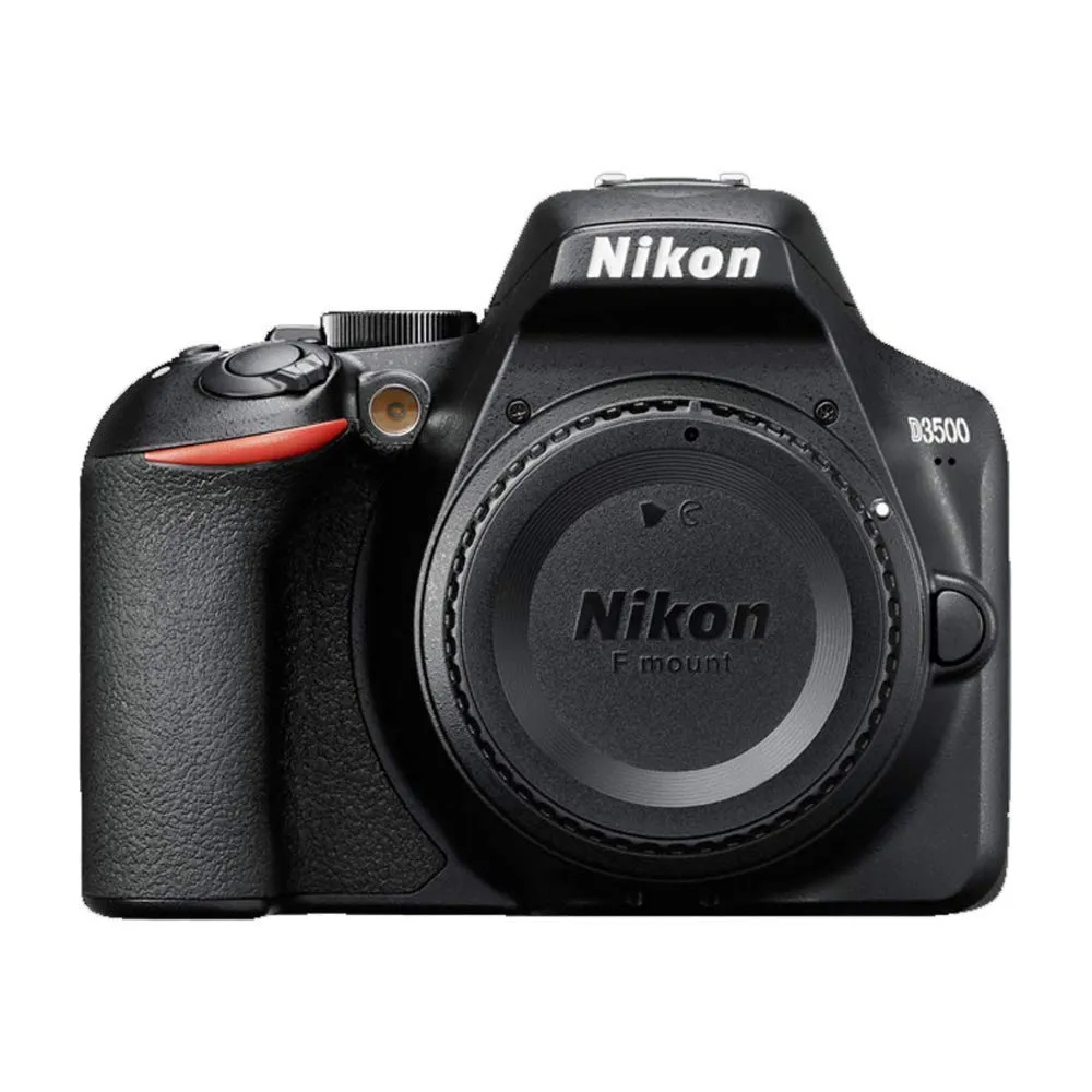 Nikon D3500 24.2MP Digital SLR Camera with 18-55mm AF-P DX Lens   128GB Memory Card with Extra Battery