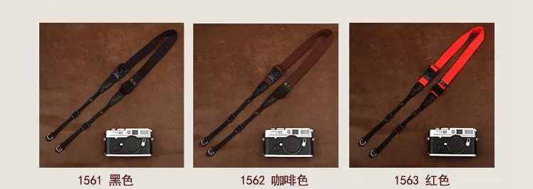 Ninja Multicolor Cotton DSLR Handmade Leather Camera Strap CS124