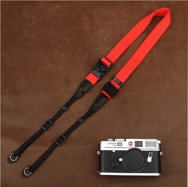 Ninja Multicolor Cotton DSLR Handmade Leather Camera Strap CS124