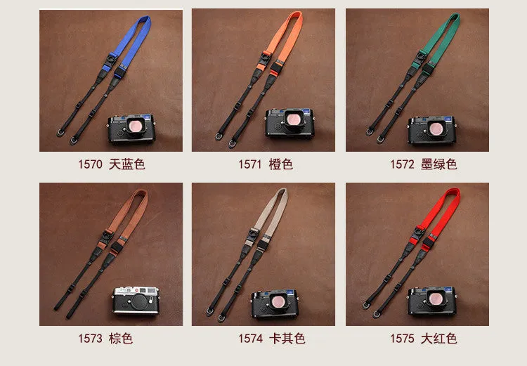 Ninja Multicolor Cotton DSLR Handmade Leather Camera Strap CS124