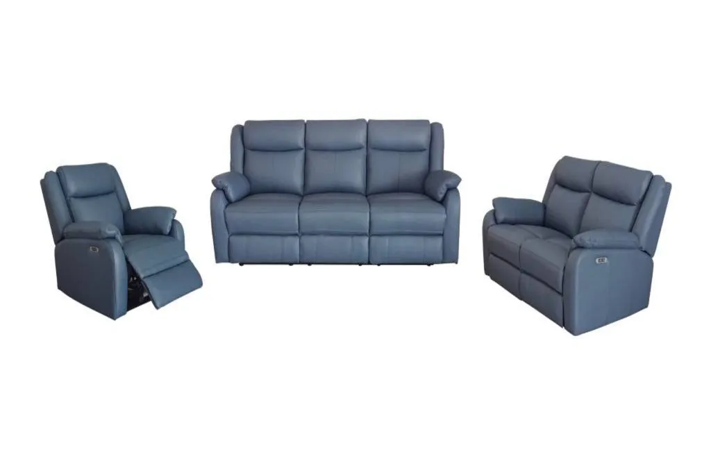 Pinnacle Leather 3ERER ER ER Electric Recliner Kit -Marine Blue