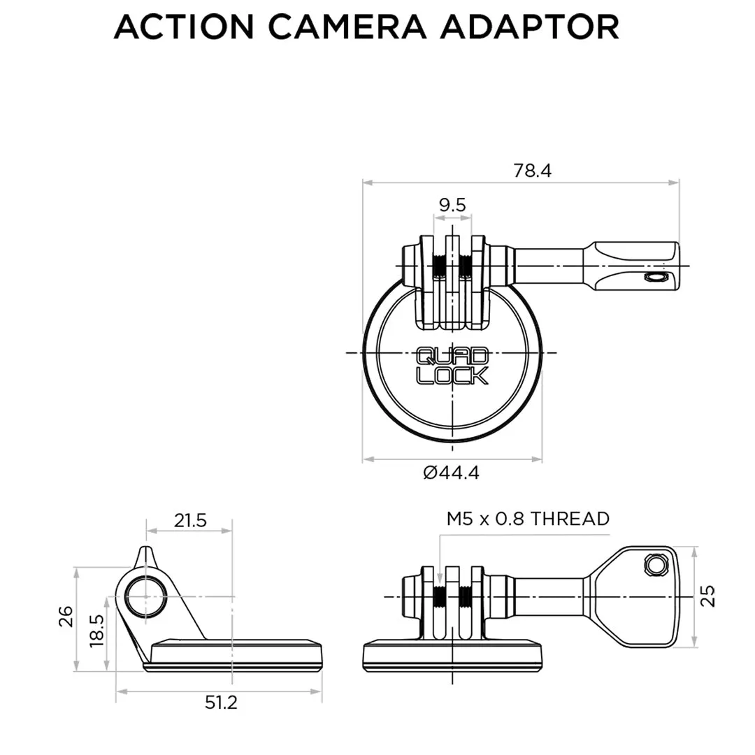 #Quad Lock - To Action Camera Adaptor