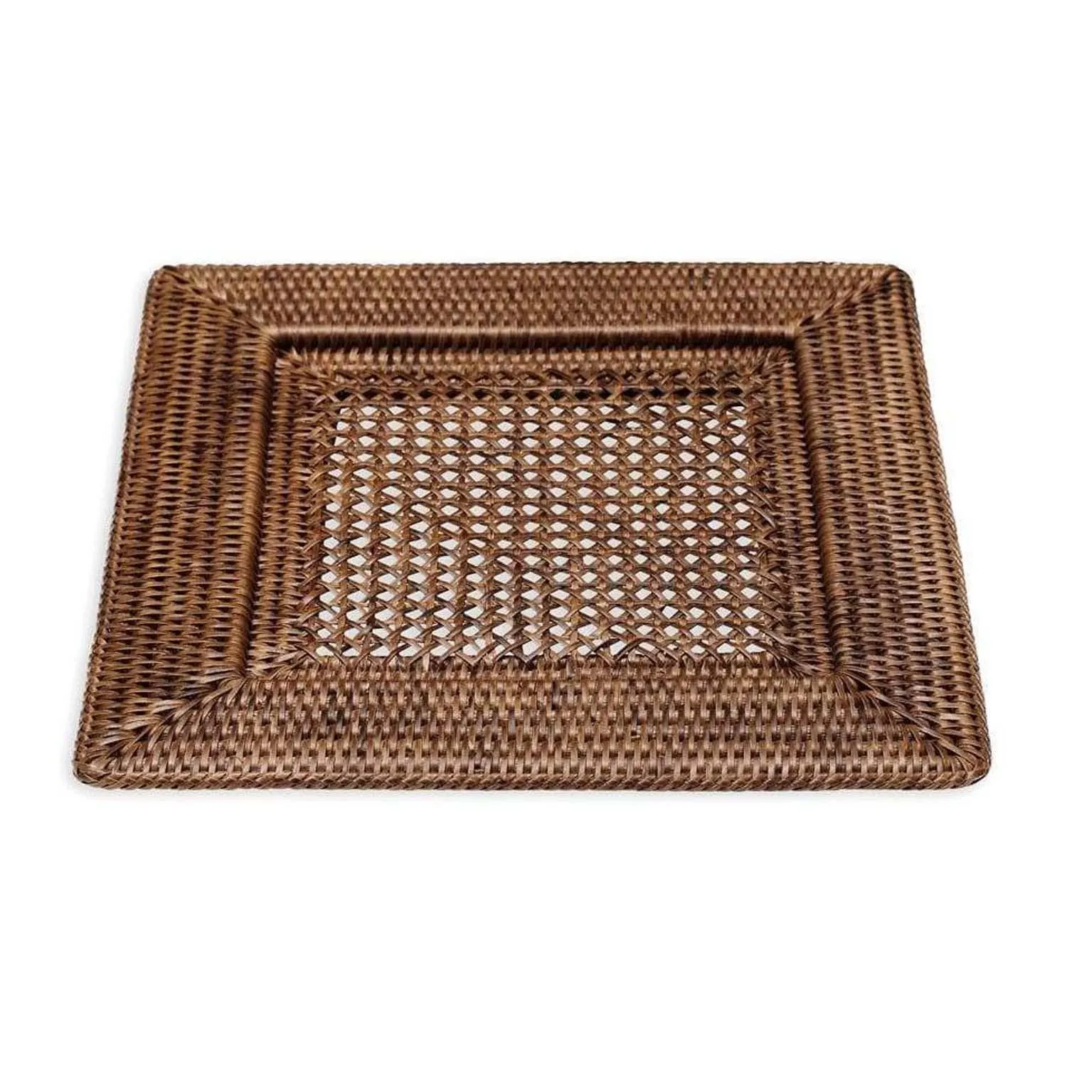 Rattan Square Charger Plate