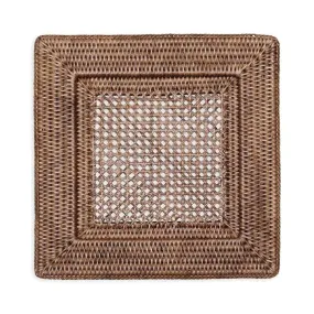 Rattan Square Charger Plate