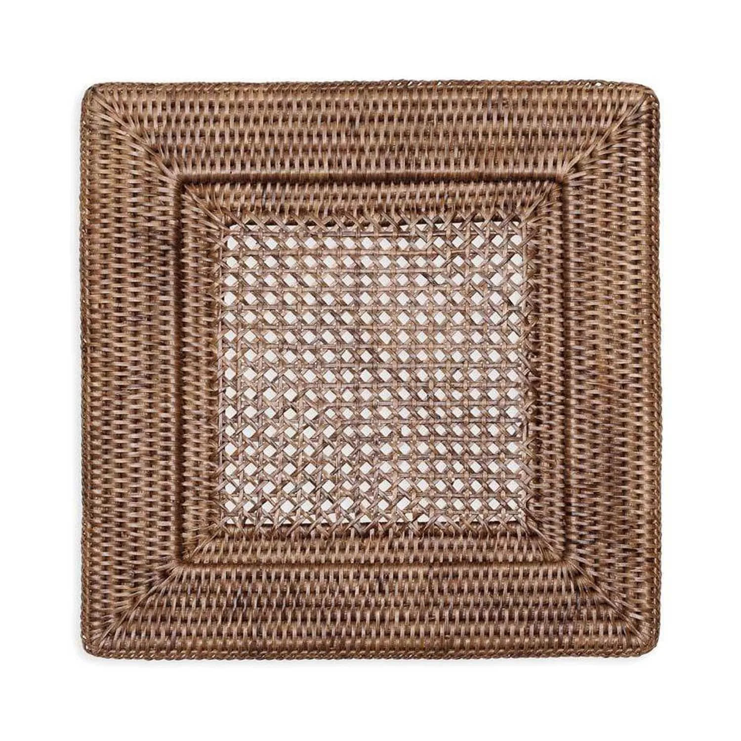 Rattan Square Charger Plate