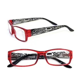 Raven by Trevor Angus - Reading Glasses - Black/Red  1.5