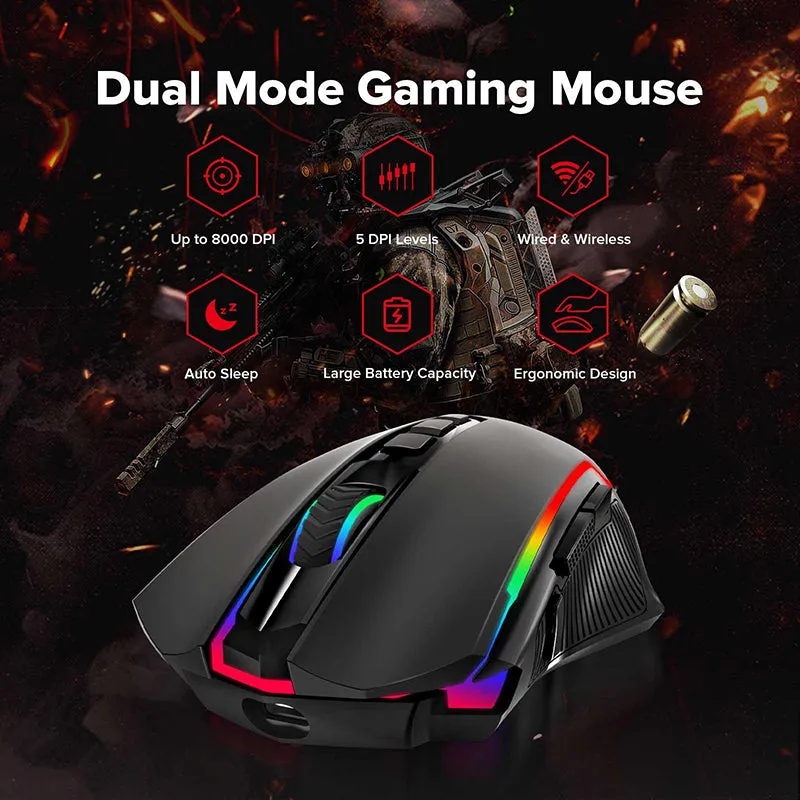 Redragon M910-KS RANGER LITE RGB Dual Modes Gaming Mouse