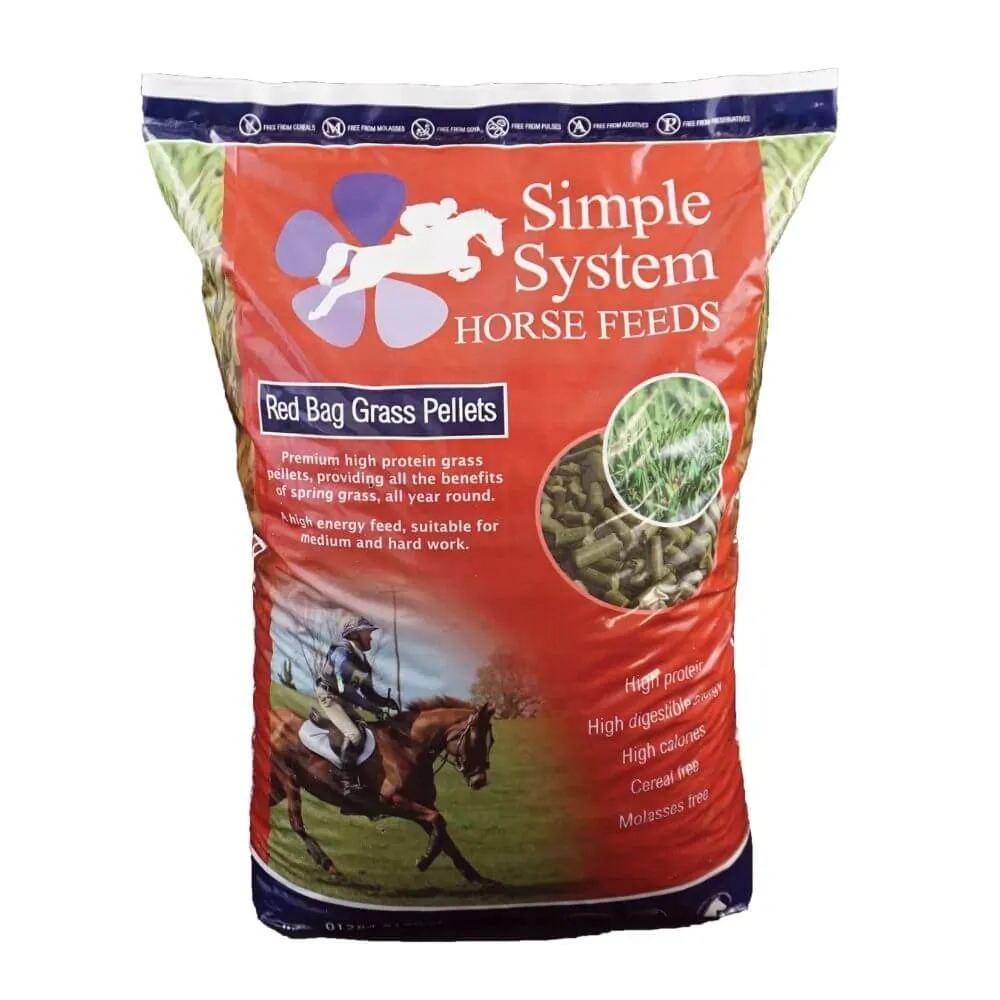 Simple System Red Bag Grass Pellets 20kg