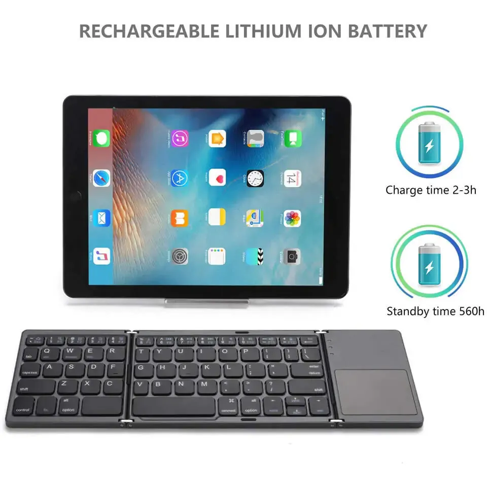 SLEEK™  Portable Bluetooth Keyboard With Touchpad