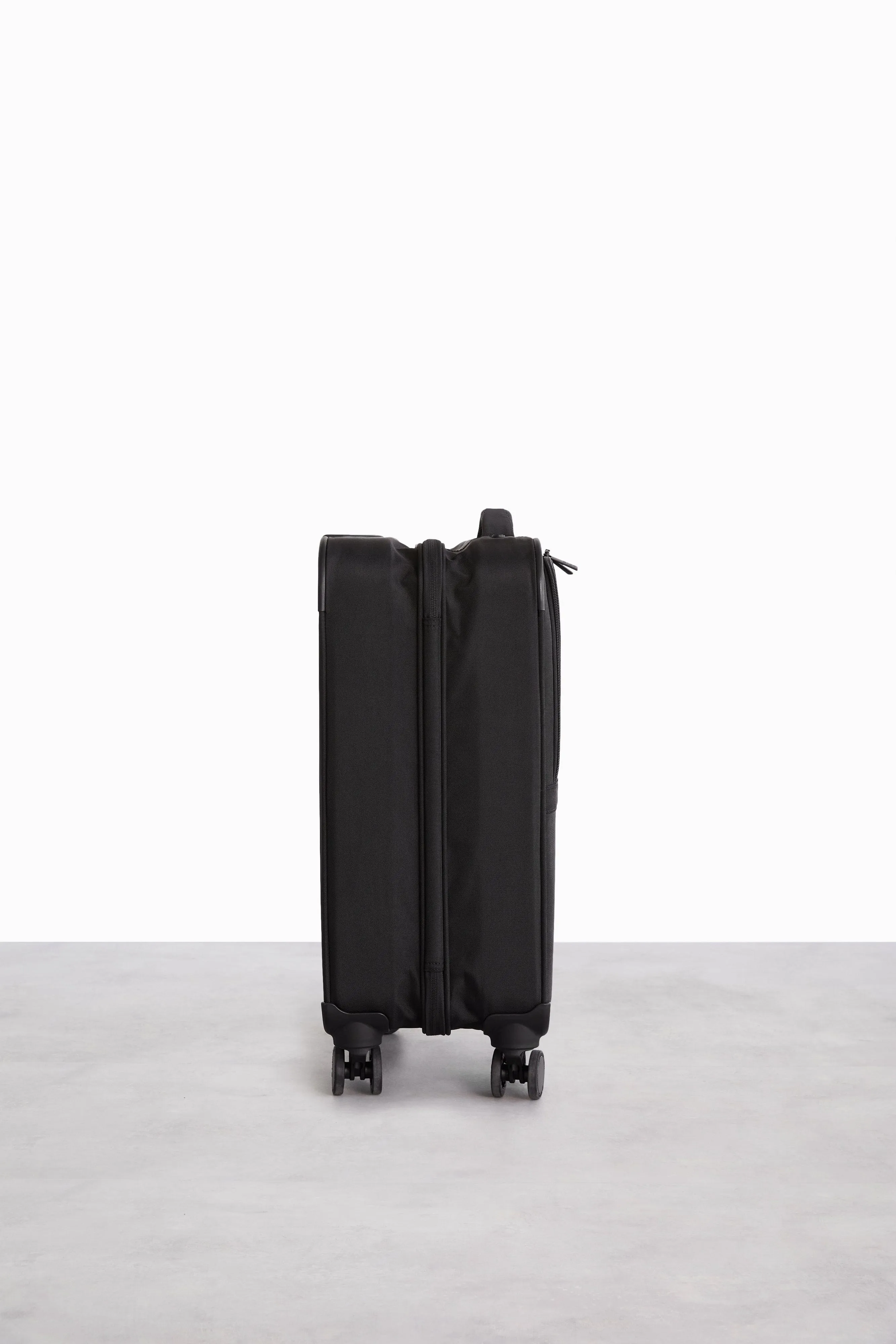 Soft-Sided Collapsible Carry-On Roller in Black