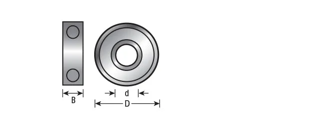 Steel Ball Bearing Guide | 9⁄16 Overall Dia x 1⁄4 Inner Dia x 1⁄4 Height | 47753 | 738685477533