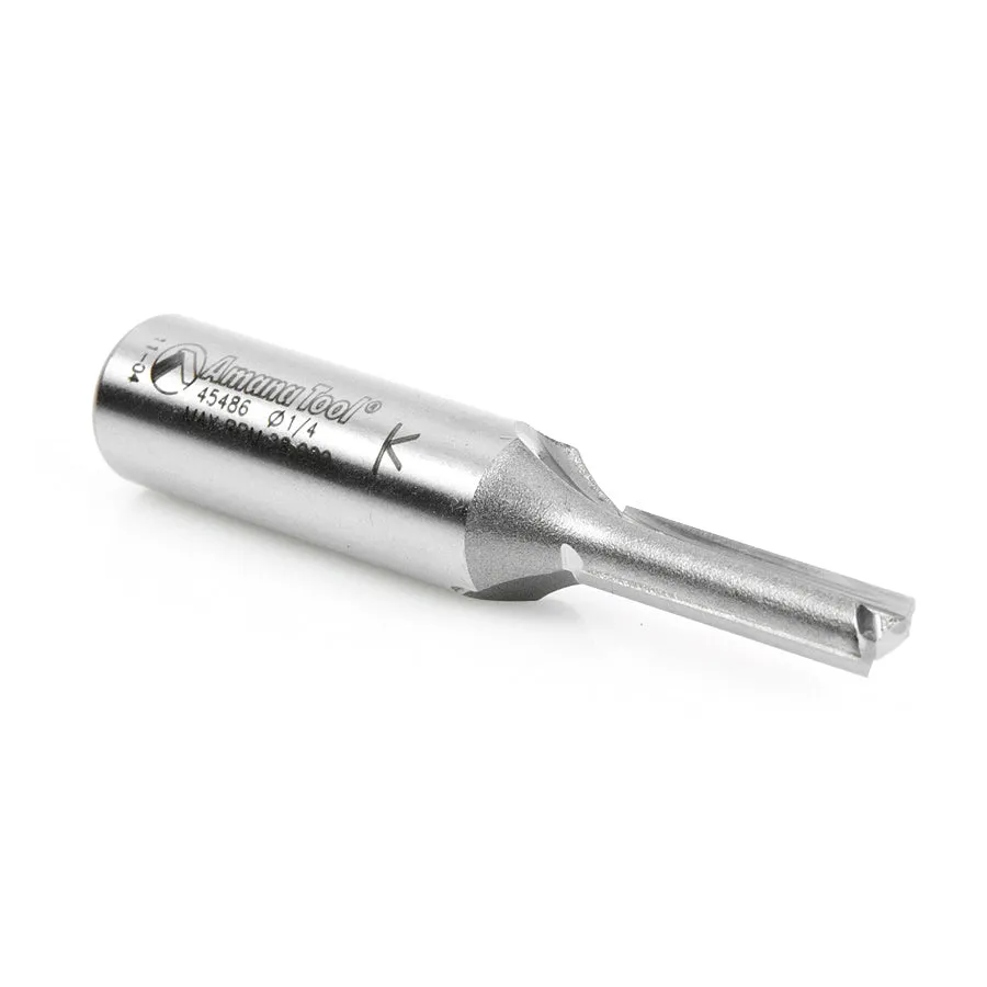 Straight Plunge Router Bit | 2 Flute | 1⁄4 Dia x 1" x 1⁄2 Shank | 45486 | 738685454862