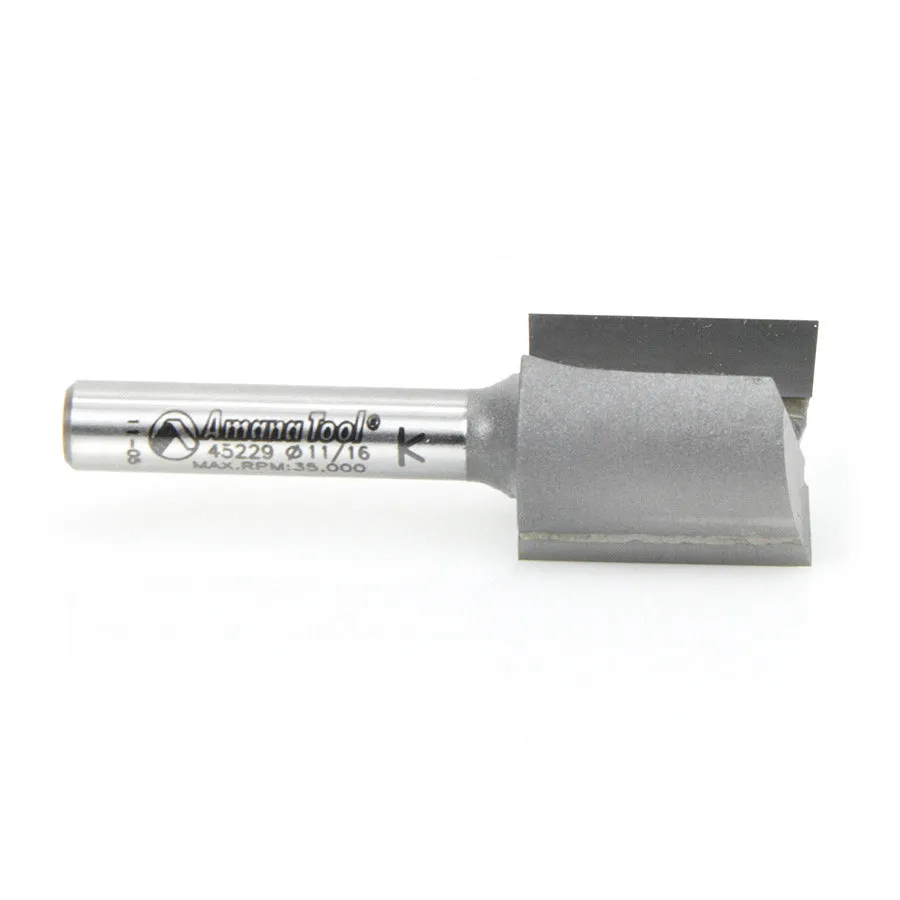 Straight Plunge Router Bit | 2 Flute | Various Dia x 3⁄4 x 1⁄4" Shank | 45229 | 738685852293