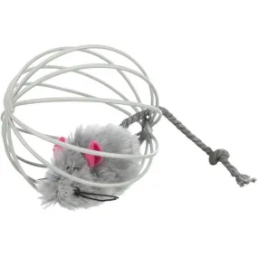 Trixie - Plush mouse in a wire ball