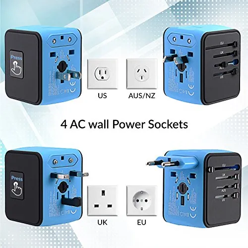 Unidapt Universal Travel Adapter, International Plug Adapter