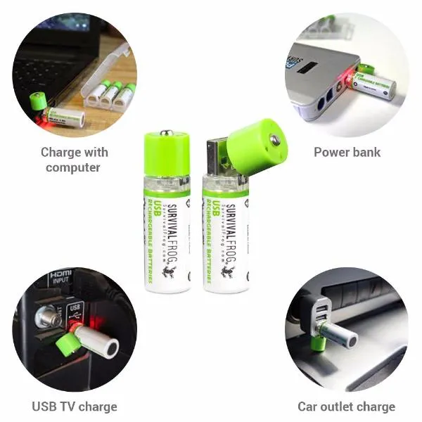 USB Rechargeable AA Batteries