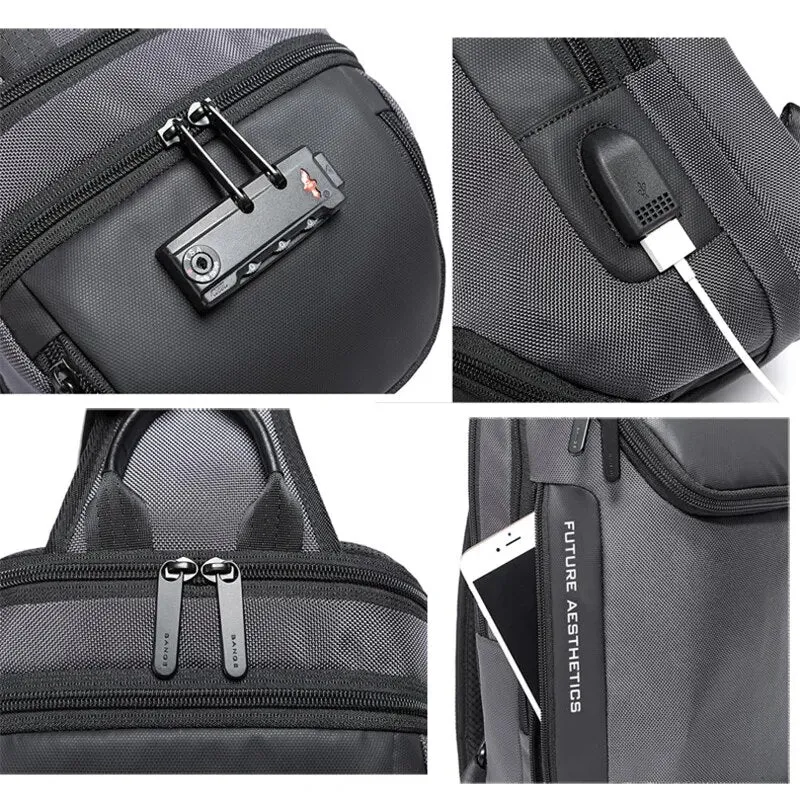 Vegan Anti-theft, Multifunctional Techie Crossbody Messenger Bag