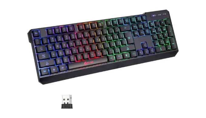 VERY POPULAR on AMAZON: KLIM Chroma Rechargeable Wireless Gaming Keyboard - NEW 2021 Version - Ships Quick!