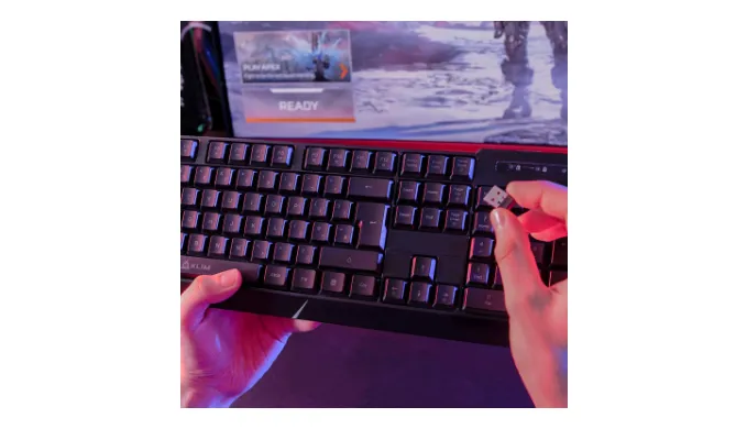 VERY POPULAR on AMAZON: KLIM Chroma Rechargeable Wireless Gaming Keyboard - NEW 2021 Version - Ships Quick!