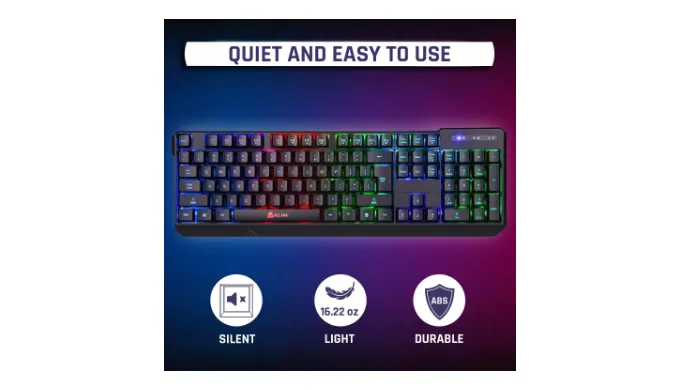 VERY POPULAR on AMAZON: KLIM Chroma Rechargeable Wireless Gaming Keyboard - NEW 2021 Version - Ships Quick!