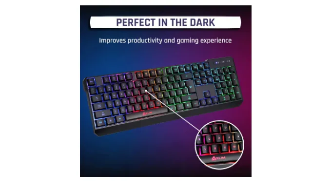 VERY POPULAR on AMAZON: KLIM Chroma Rechargeable Wireless Gaming Keyboard - NEW 2021 Version - Ships Quick!