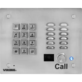 Viking K-1705-IP-EWP VoIP Entry Phone with Analog Camera Stainless Steel Finish and Enhanced Weather Protection