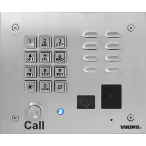 Viking K-1775-3 Stainless Steel Handsfree Video Entry Phone with Built-In Keypad and Proximity Card Reader