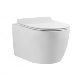 Vitreous China Wall-Hung Toilet Bowl 1.1/1.6 GPF, Glossy White Finish