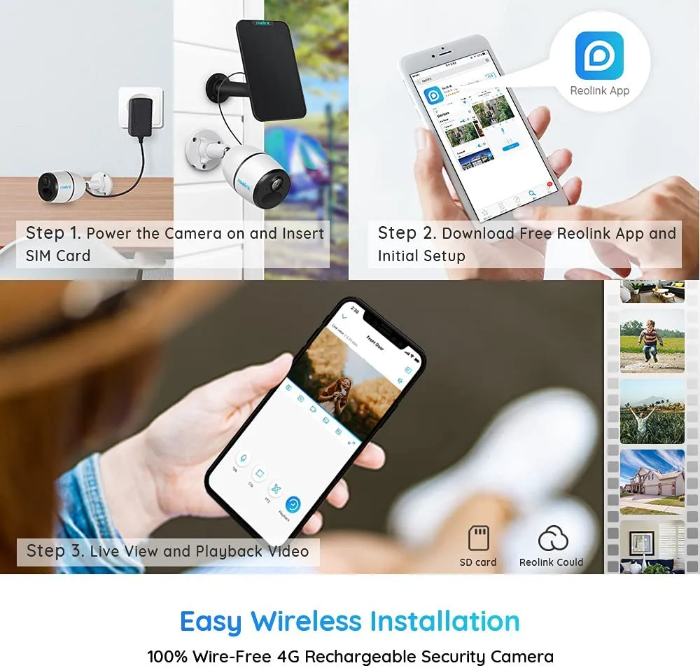 Wireless Outdoor Cellular [4G LTE / 3G] Security CAM