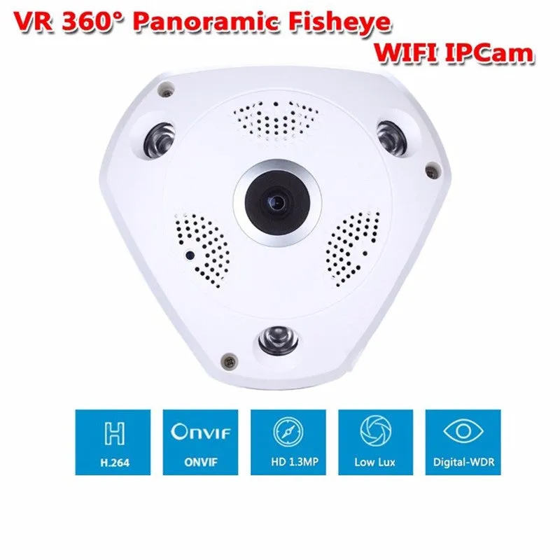 Wirelss VR 360 Camera Fisheye Security Surveillance System 960P IP Camera 360 Action Camera Panorama Camera Night Vision