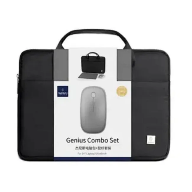 WIWU Genius Combo 14″ Laptop 3 in 1 sets Laptop Bags & Mouse